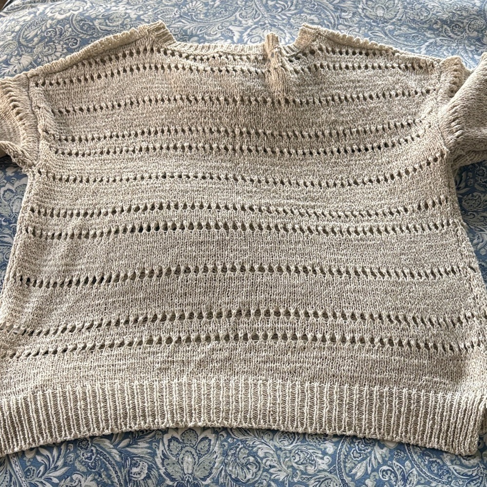 August Silk Cream Knit Sweater - Picture 2 of 7